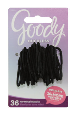 Goody Ouchless Gentle Elastic Ponytail Holders Black