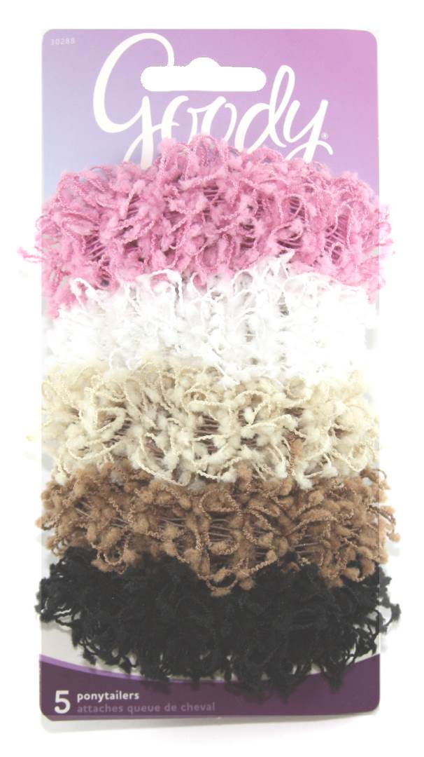 Goody Ouchless Scrunchie Chenille and Cotton - 5 Count