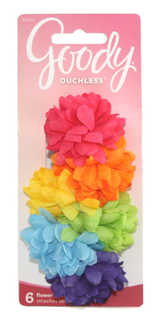 Goody Ouchless Scrunchie Flower Terry - 6 Count