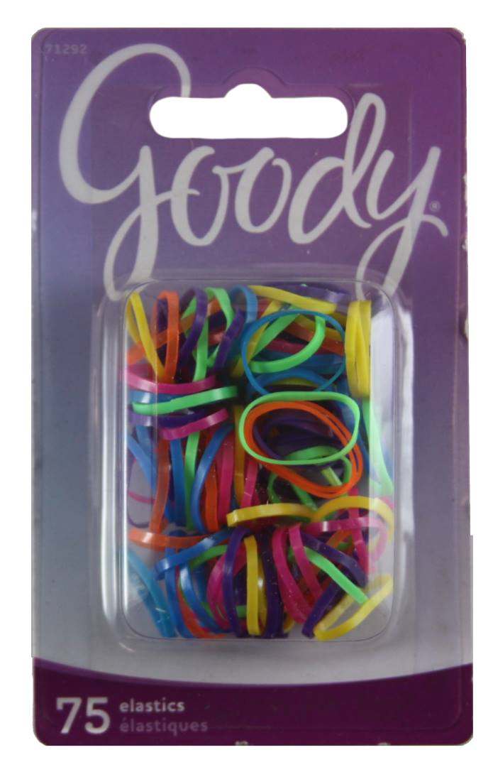 Goody Womens Mini Neon Polyband Elastics Assorted Colors - 75 Count