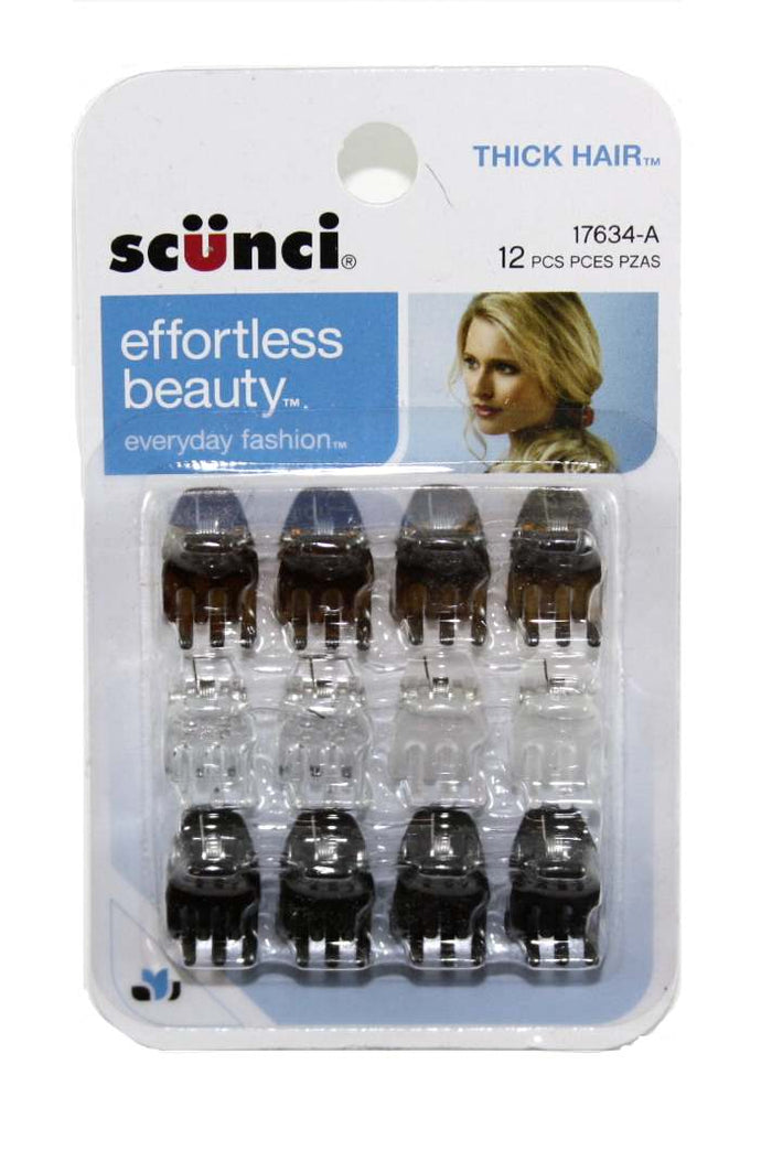Scunci Claw Clips Thick Hair - 12 Pack