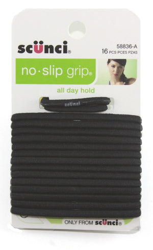 Scunci No Slip Elastics Black Hair Bands