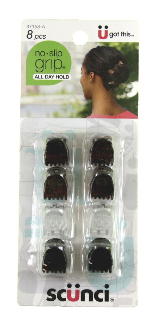 Scunci Banana Clip Combs Tortoise, Clear and Black