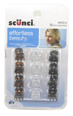 Scunci Style Micro Jaw Hair Clips Assorted