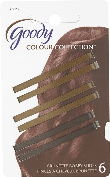 Goody Color Collection Bobby Slides Brunette - 6 Count