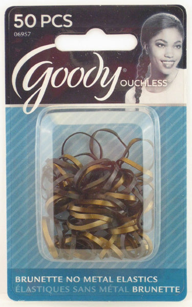 Goody Ouchless Latex Elastic Brunette - 50 Count