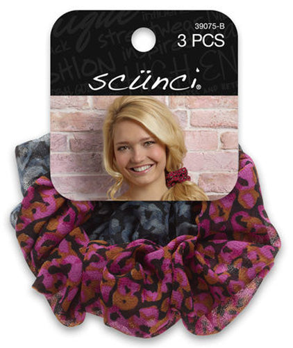 Scunci Sheer Printed Scrunchie - 2 Pack