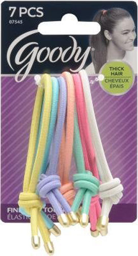 Goody Women's Classics Finishing Touch Elastics Minted Pastels - 7 Pack