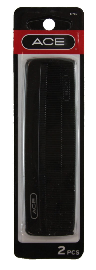 Ace Pocket Combs Black - 2 Pack
