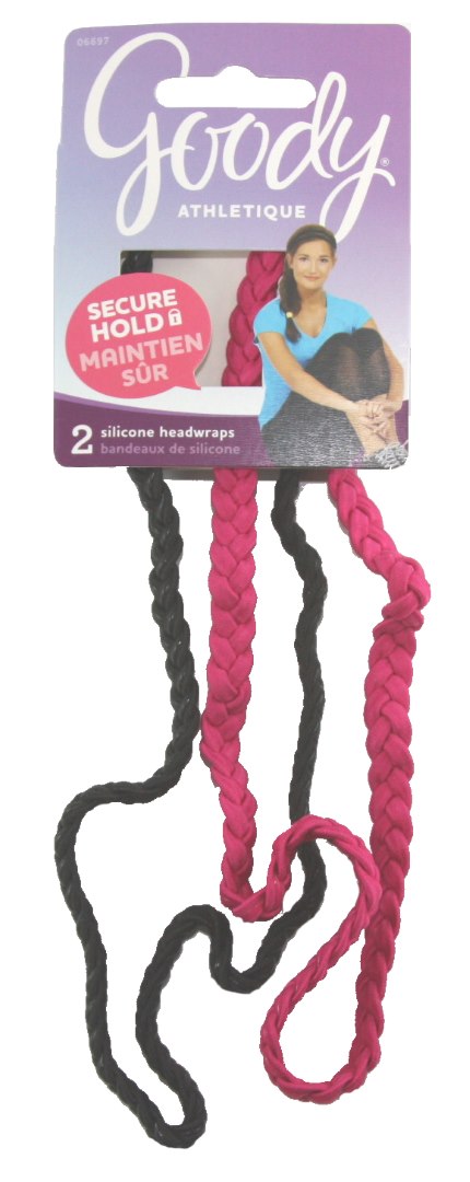 Goody Slide-Proof Athletic Braid Headwrap - 2 Pack