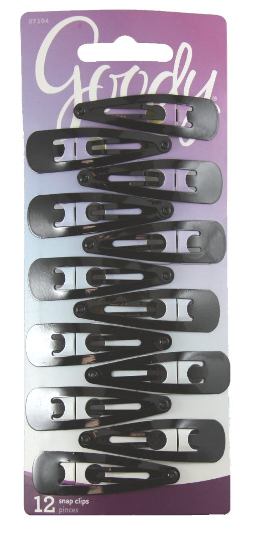 Goody Classics Contour Clips Black - 12 Clips