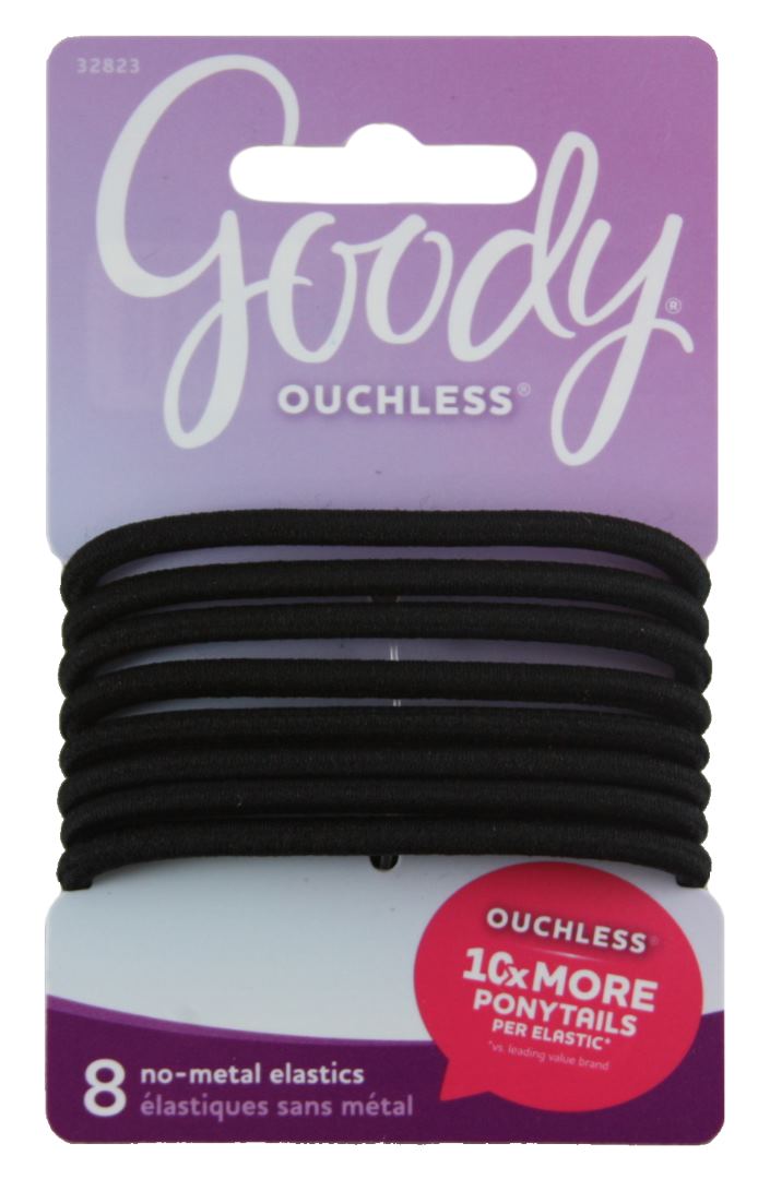 Goody Ouchless Elastic Extra Thick Black - 8 Count