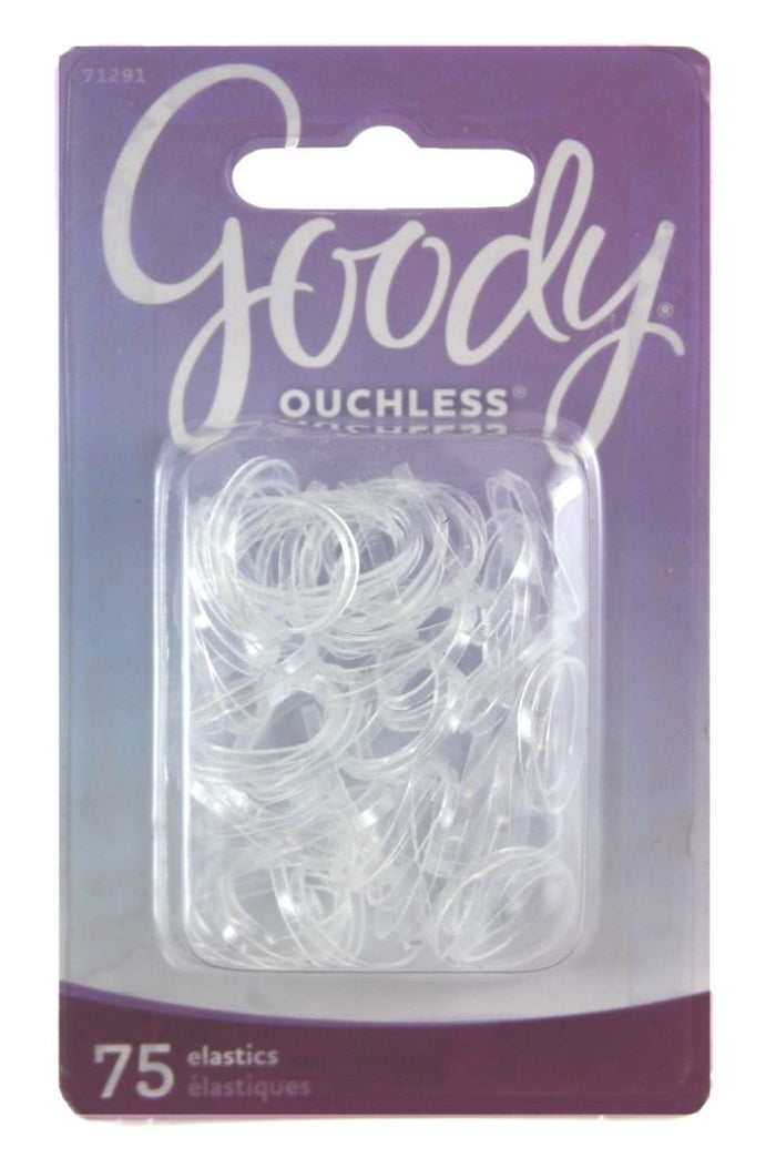 Goody Classics Elastic Mini Polybands Crystal Clear - 75 Count