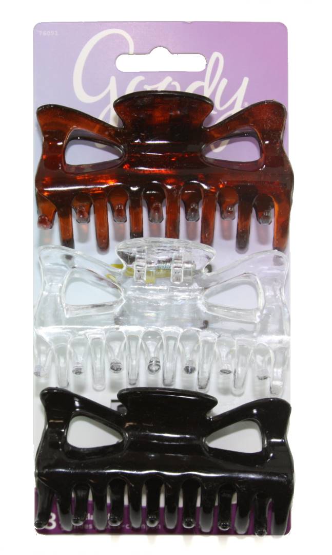 Goody Classics Large Rectangle Claw Clip - 3 Pack