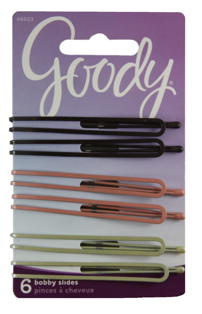 Goody Classics Metallic Long Round Bobby Slide - 6 Count