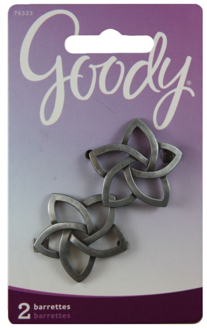 Goody Classics Star Shaped Jean Wires Silver Barrettes - 2 Count