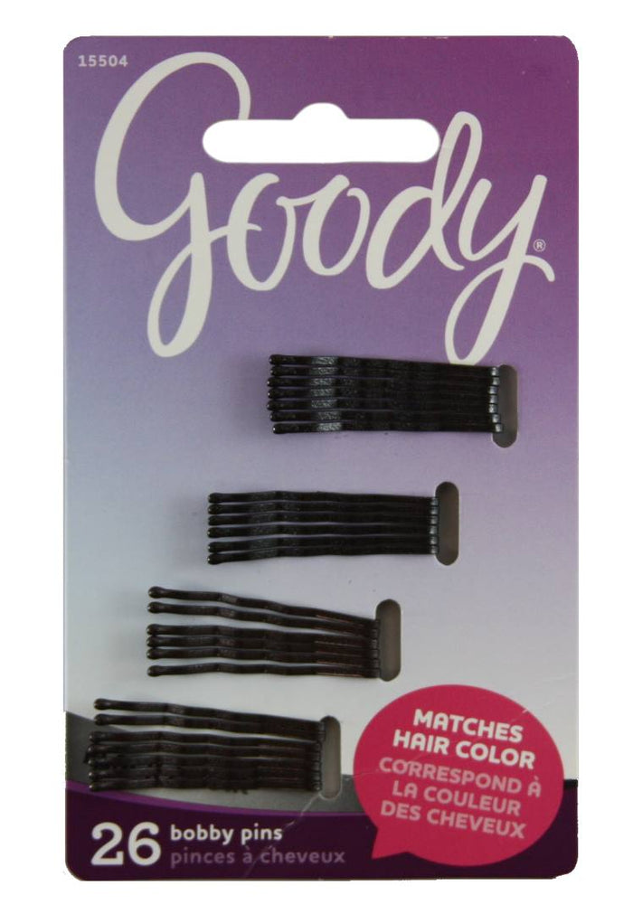 Goody Color Collection Metallic Small Bobby Pin Black - 26 Count