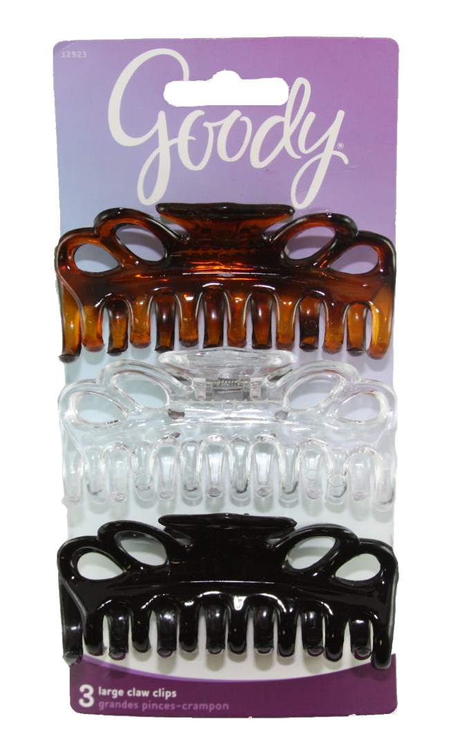 Goody Crown Claw Clips Bow Tie - 3 Count