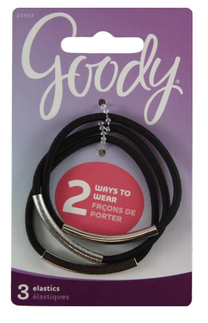 Goody Double Wear Textured Elastics - 3 Count