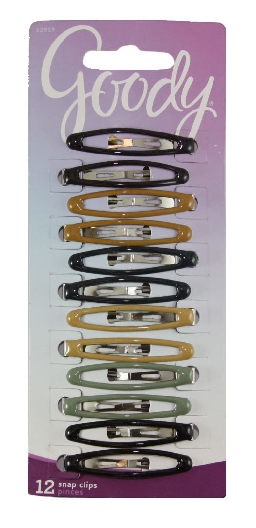 Goody Epoxy Classics Contour Clips Assorted Colors - 12 Count