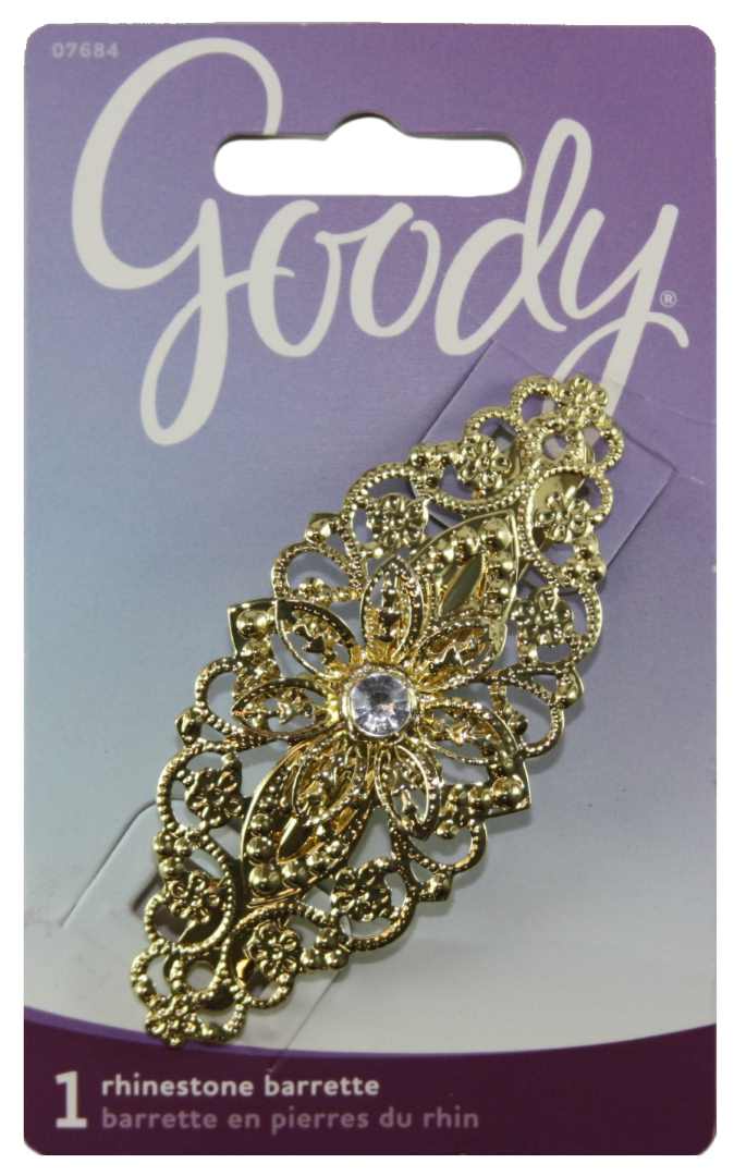 Goody FashioNow Luxe Rhinestone Center Autoclasp Gold - 1 Pack