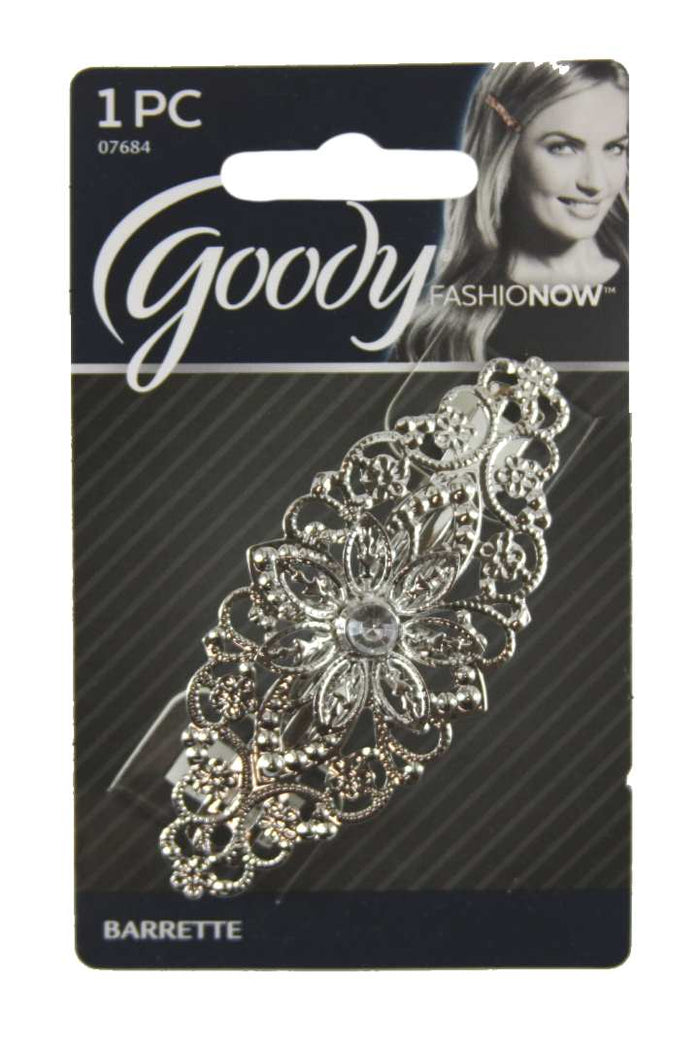 Goody FashioNow Luxe Rhinestone Center Autoclasp Silver - 1 Pack