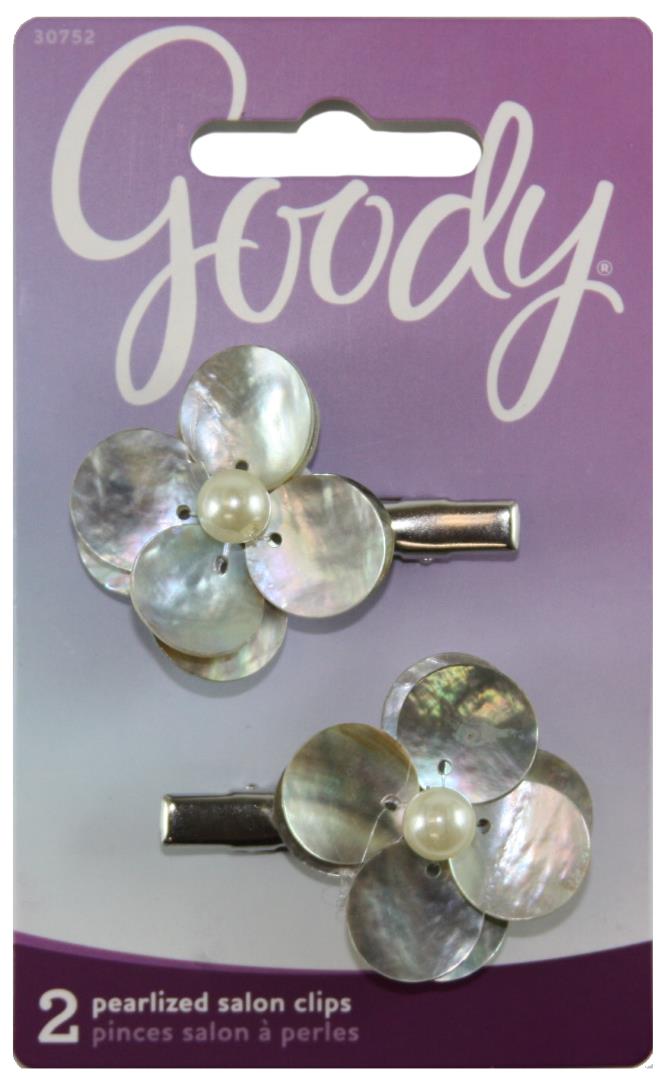 Goody FashioNow Pearlescent Flower Salon Clips - Set/Lot of 2