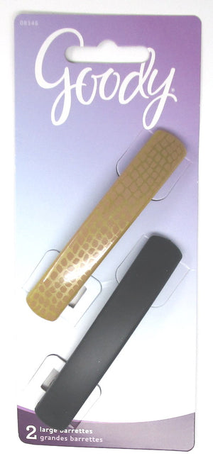 Goody Future Primal Large Autoclasp Tan Barrette 3.5" - 2 Pack