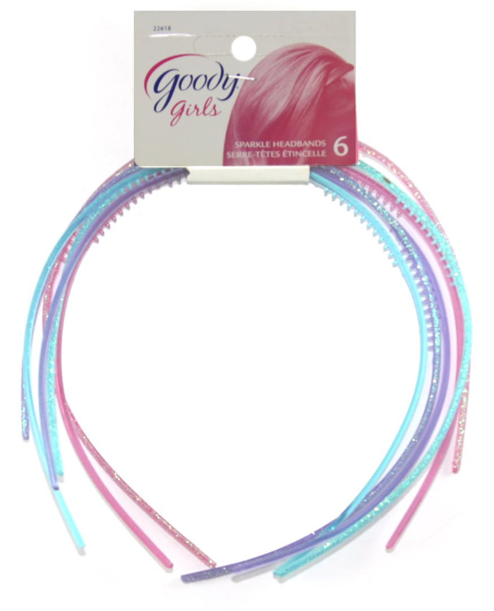 Goody Girls Glitter Filled Headbands - 6 Count