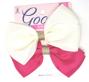 Goody Girls Hair Bow Barrettes 4.5" - 2 Count