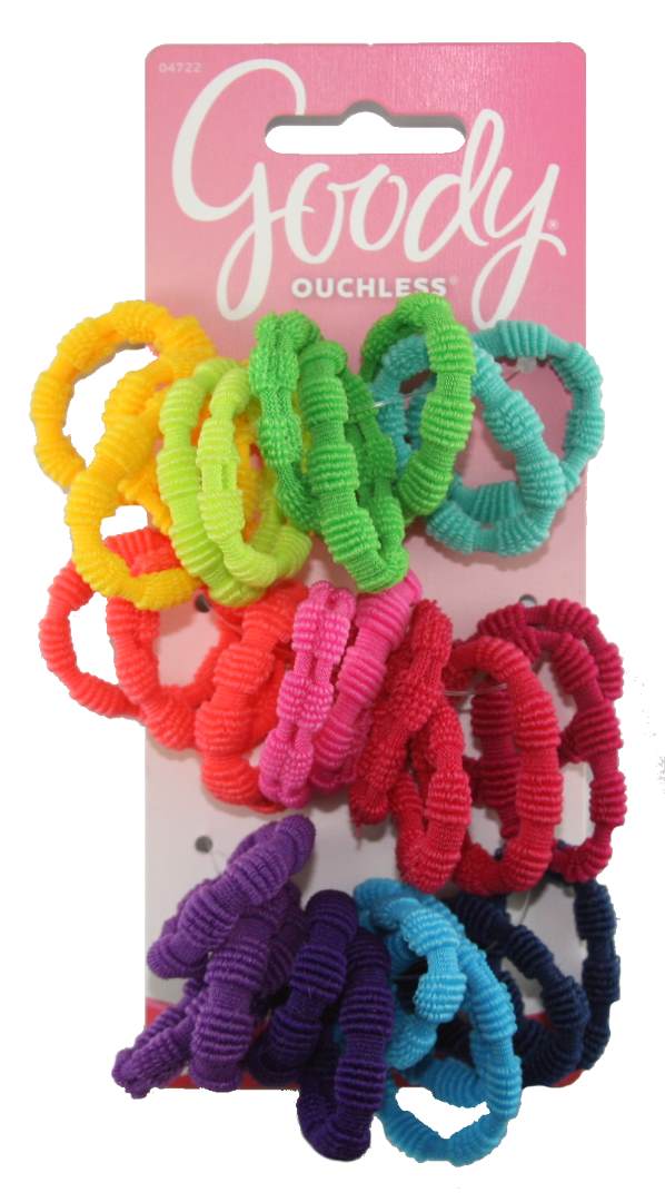 Goody Girls Ribbed Elastics Ponytailers - 30 Pack