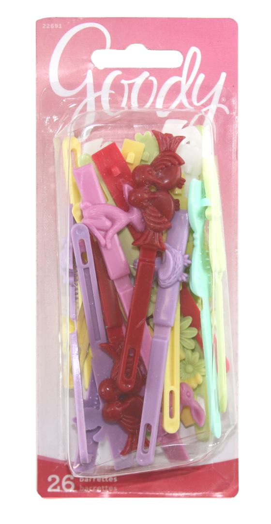 Goody Girls Cute Barrettes Assorted Colors - 26 Count