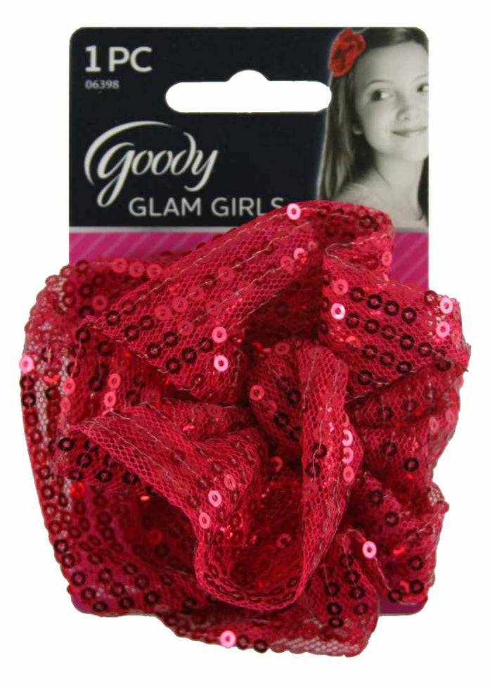 Goody Girls Sequin Flower Salon Clip Red - 1 Count