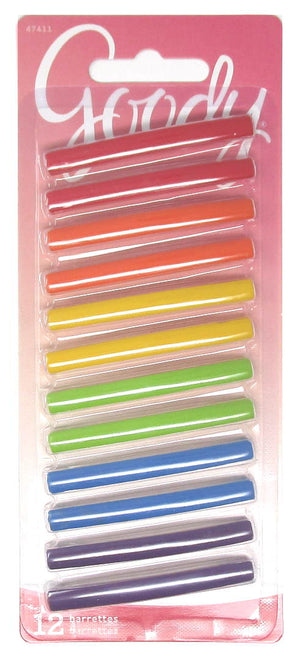 Goody Stay Tight Rainbow Barrettes 2" - 12 Count