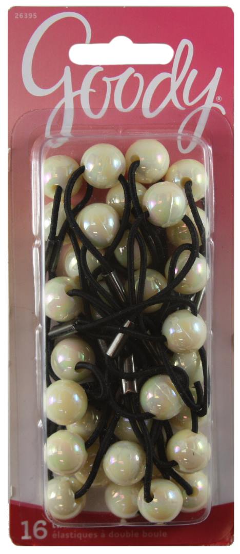 Goody Girls Twin Beads White - 16 Count
