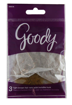 Goody Hair Nets Invisible Light Brown