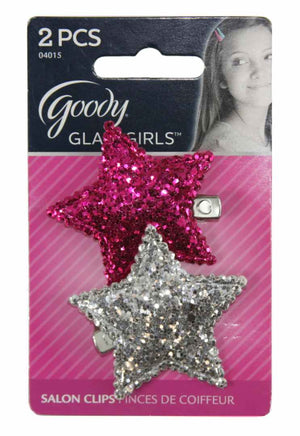 Goody Large Glitter Star Clip Barrettes