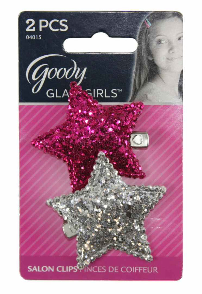 Goody Large Glitter Star Clip Barrettes - 2 Count