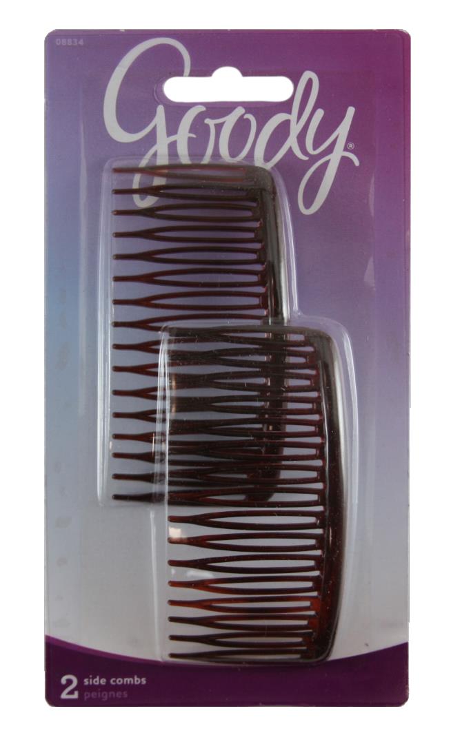 Goody Mock Tortoise Side 3-1/2" Combs - 2 Pieces