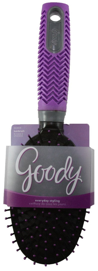 Goody Neon Grips Everyday Styling Hair Brush Purple - 1 Brush
