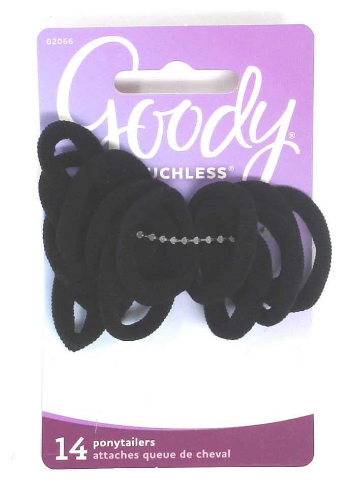 Goody Ouchless Comfort Ponytailer Black - 14 Pack