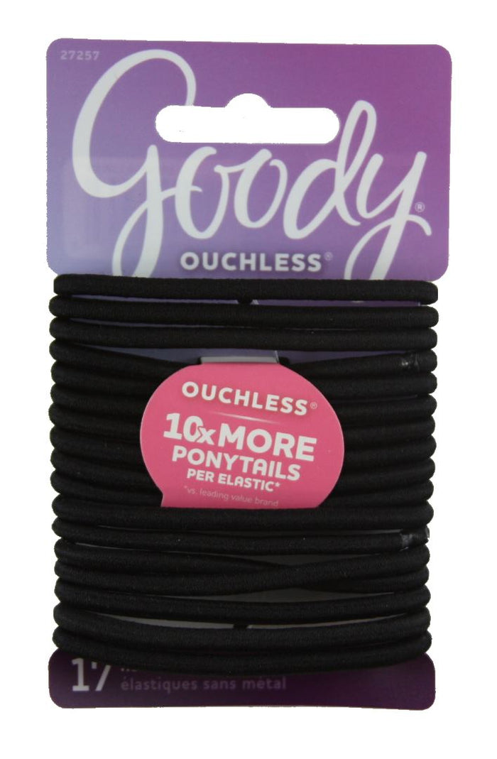 Goody Ouchless Elastics Black - 17 Count