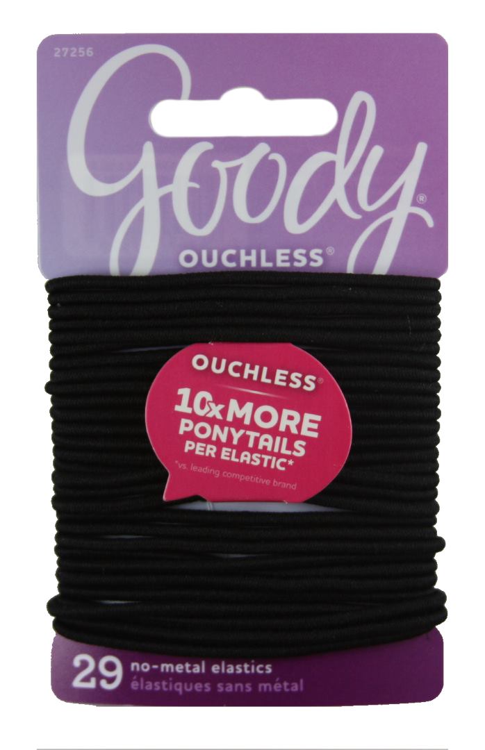 Goody Ouchless Elastics Black Thin Large - 29 Count