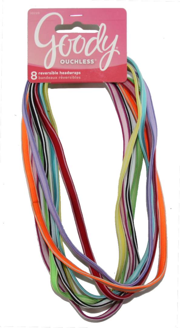 Goody Ouchless Flat Elastic Reversible Headwrap - 8 Count