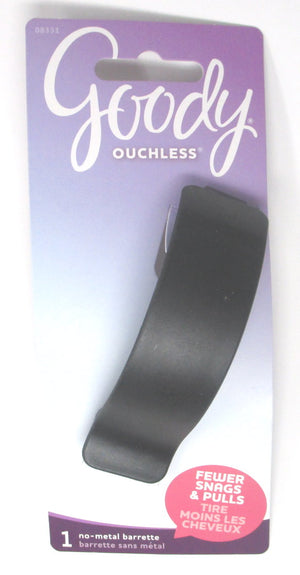 Goody Ouchless Large Black No-Metal Plastic 4" Barrette - 1 piece