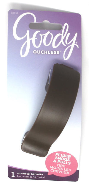 Goody Ouchless Large Brown No-Metal Plastic 4" Barrette - 1 piece