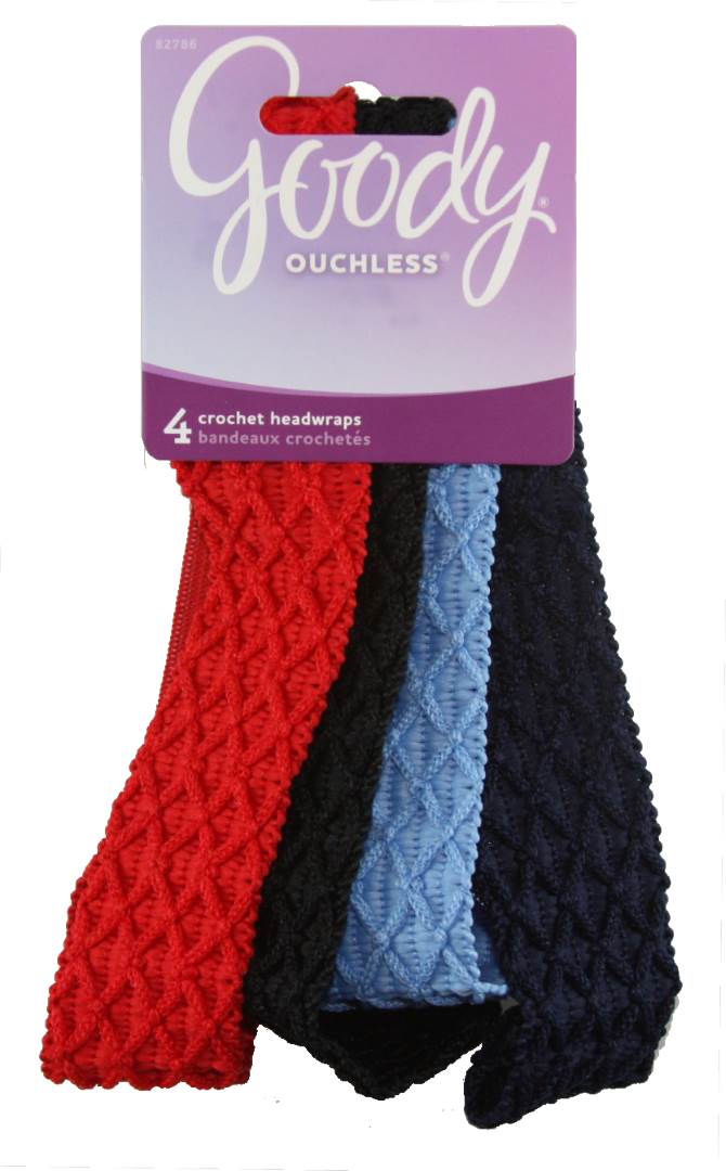 Goody Ouchless Lycra Hairwrap Red - 4 Count