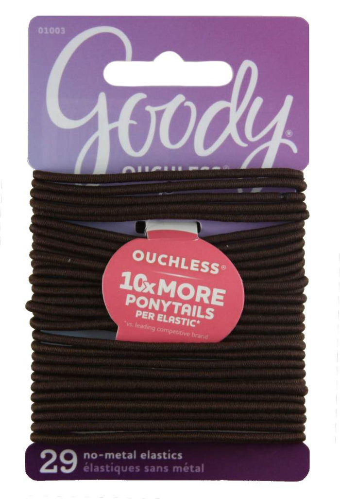 Goody Ouchless No Metal Elastics Brown - 29 Count
