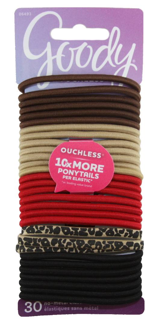 Goody Ouchless No Metal Elastics Cheetah Red - 30 Pack