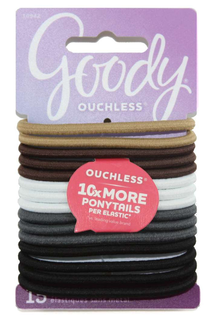 Goody Ouchless No Metal Elastics Java Bean - 15 Pack